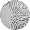 Piper Looms Mayfield Swirls AMF765 Gray Machine Washable Area Rug Round Main Image