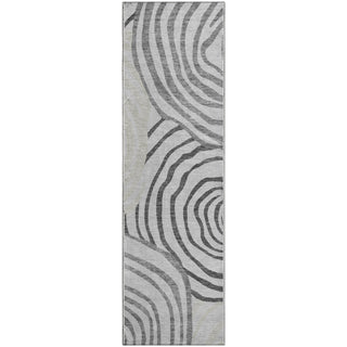 Piper Looms Mayfield Swirls AMF765 Gray Machine Washable Area Rug Runner Main Image