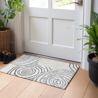 Piper Looms Mayfield Swirls AMF765 Gray Machine Washable Area Rug Scatter Lifestyle Image Feature