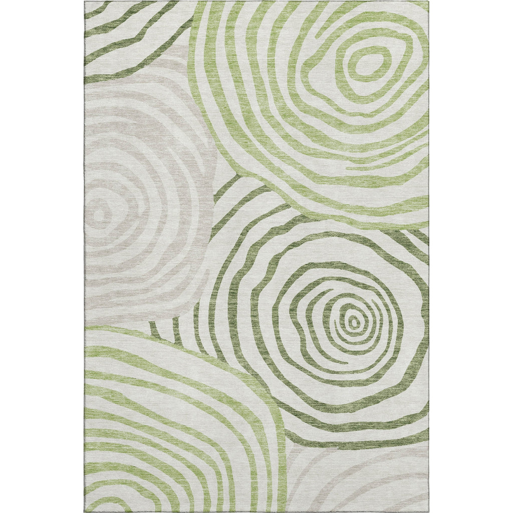 Piper Looms Mayfield Swirls AMF765 Green Machine Washable Area Rug main image