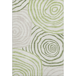 Piper Looms Mayfield Swirls AMF765 Green Machine Washable Area Rug main image