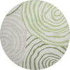 Piper Looms Mayfield Swirls AMF765 Green Machine Washable Area Rug Round Main Image