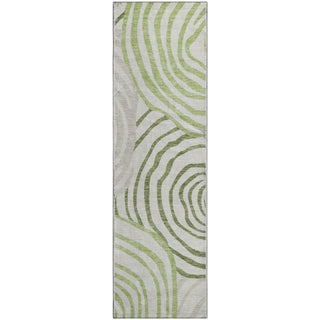 Piper Looms Mayfield Swirls AMF765 Green Machine Washable Area Rug Runner Main Image