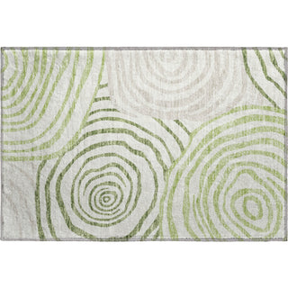 Piper Looms Mayfield Swirls AMF765 Green Machine Washable Area Rug Scatter Main Image