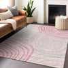 Piper Looms Mayfield Swirls AMF765 Pink Machine Washable Area Rug Lifestyle Image Feature