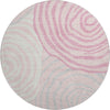 Piper Looms Mayfield Swirls AMF765 Pink Machine Washable Area Rug Round Main Image