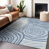 Piper Looms Mayfield Swirls AMF765 Sky Machine Washable Area Rug Lifestyle Image Feature