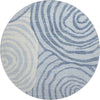Piper Looms Mayfield Swirls AMF765 Sky Machine Washable Area Rug Round Main Image