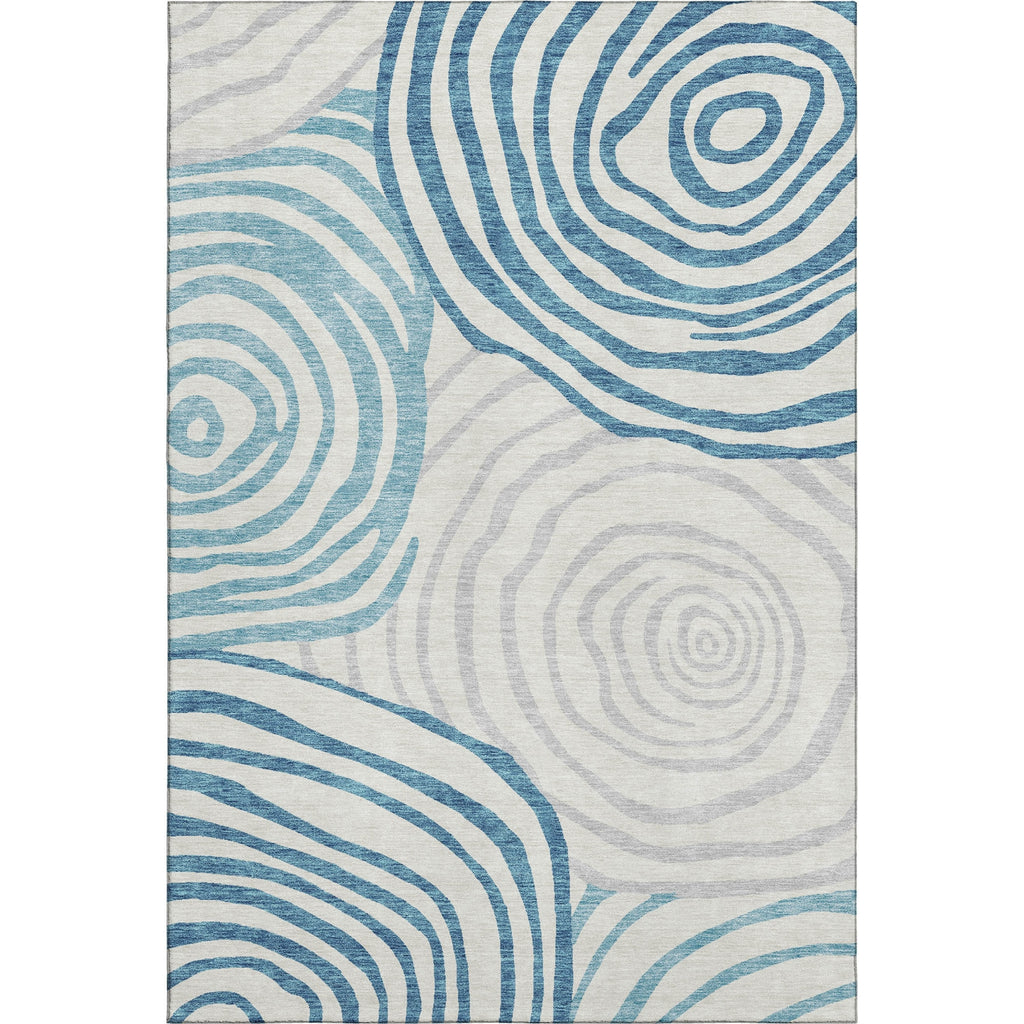 Piper Looms Mayfield Swirls AMF765 Teal Machine Washable Area Rug main image