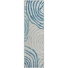 Piper Looms Mayfield Swirls AMF765 Teal Machine Washable Area Rug Runner Main Image