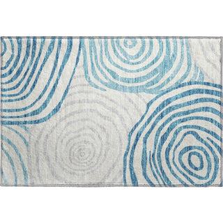 Piper Looms Mayfield Swirls AMF765 Teal Machine Washable Area Rug Scatter Main Image