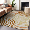 Piper Looms Mayfield Swirls AMF765 Terracotta Machine Washable Area Rug Lifestyle Image Feature