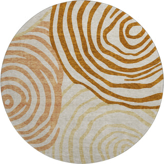 Piper Looms Mayfield Swirls AMF765 Terracotta Machine Washable Area Rug Round Main Image