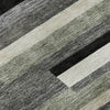 Piper Looms Mayfield Stripes AMF766 Black Machine Washable Area Rug Swatch Image