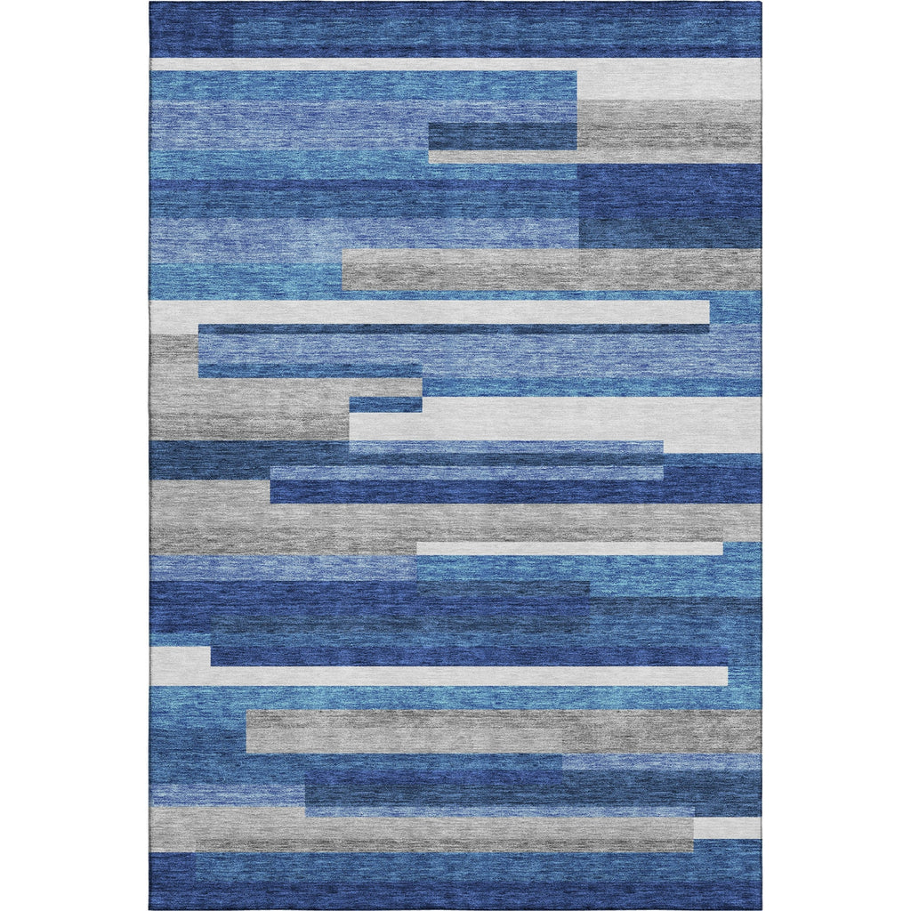 Piper Looms Mayfield Stripes AMF766 Blue Machine Washable Area Rug main image