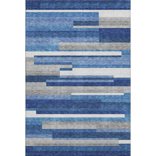 Piper Looms Mayfield Stripes AMF766 Blue Machine Washable Area Rug main image