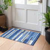 Piper Looms Mayfield Stripes AMF766 Blue Machine Washable Area Rug Scatter Lifestyle Image Feature