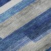 Piper Looms Mayfield Stripes AMF766 Blue Machine Washable Area Rug Swatch Image