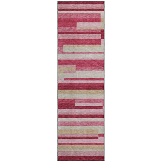 Piper Looms Mayfield Stripes AMF766 Blush Machine Washable Area Rug Runner Main Image
