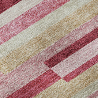 Piper Looms Mayfield Stripes AMF766 Blush Machine Washable Area Rug Swatch Image