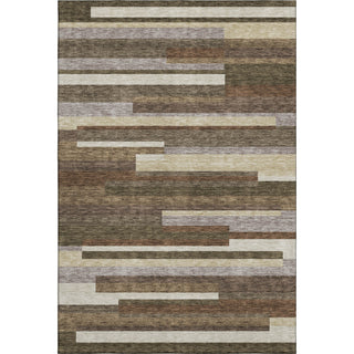 Piper Looms Mayfield Stripes AMF766 Brown Machine Washable Area Rug main image