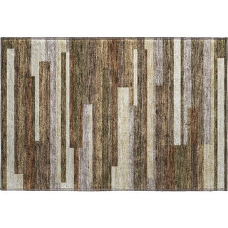 Piper Looms Mayfield Stripes AMF766 Brown Machine Washable Area Rug Scatter Main Image