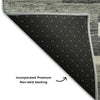 Piper Looms Mayfield Stripes AMF766 Charcoal Machine Washable Area Rug Backing Image