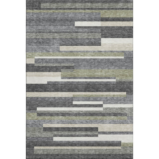 Piper Looms Mayfield Stripes AMF766 Charcoal Machine Washable Area Rug main image