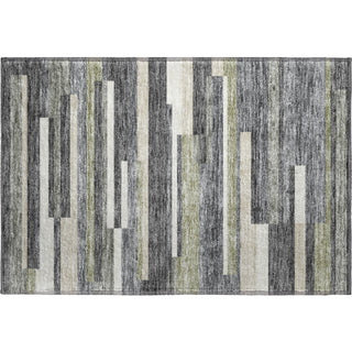 Piper Looms Mayfield Stripes AMF766 Charcoal Machine Washable Area Rug Scatter Main Image