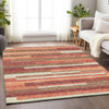 Piper Looms Mayfield Stripes AMF766 Coral Machine Washable Area Rug Lifestyle Image Feature