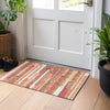 Piper Looms Mayfield Stripes AMF766 Coral Machine Washable Area Rug Scatter Lifestyle Image Feature