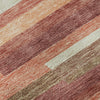 Piper Looms Mayfield Stripes AMF766 Coral Machine Washable Area Rug Swatch Image