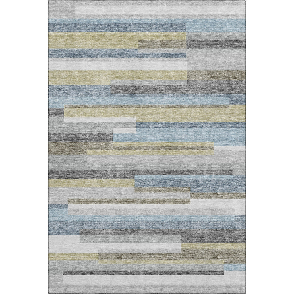 Piper Looms Mayfield Stripes AMF766 Gray Machine Washable Area Rug main image
