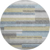Piper Looms Mayfield Stripes AMF766 Gray Machine Washable Area Rug Round Main Image