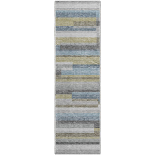 Piper Looms Mayfield Stripes AMF766 Gray Machine Washable Area Rug Runner Main Image