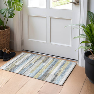 Piper Looms Mayfield Stripes AMF766 Gray Machine Washable Area Rug Scatter Lifestyle Image Feature