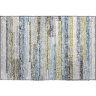 Piper Looms Mayfield Stripes AMF766 Gray Machine Washable Area Rug Scatter Main Image