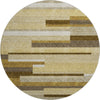 Piper Looms Mayfield Stripes AMF766 Khaki Machine Washable Area Rug Round Main Image