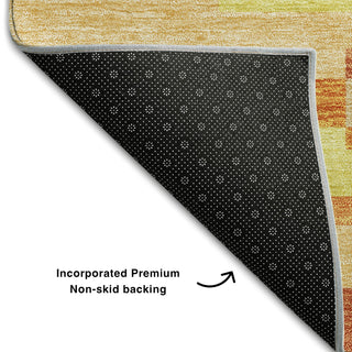 Piper Looms Mayfield Stripes AMF766 Orange Machine Washable Area Rug Backing Image