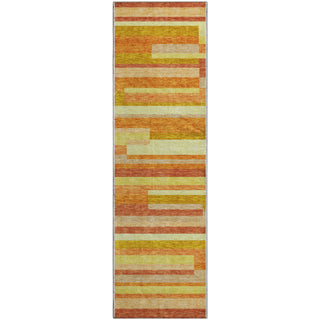 Piper Looms Mayfield Stripes AMF766 Orange Machine Washable Area Rug Runner Main Image