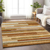 Piper Looms Mayfield Stripes AMF766 Paprika Machine Washable Area Rug Lifestyle Image Feature