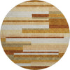 Piper Looms Mayfield Stripes AMF766 Paprika Machine Washable Area Rug Round Main Image
