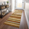 Piper Looms Mayfield Stripes AMF766 Paprika Machine Washable Area Rug Runner Lifestyle Image Feature