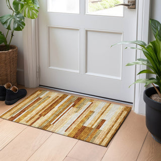 Piper Looms Mayfield Stripes AMF766 Paprika Machine Washable Area Rug Scatter Lifestyle Image Feature
