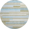 Piper Looms Mayfield Stripes AMF766 Sky Machine Washable Area Rug Round Main Image