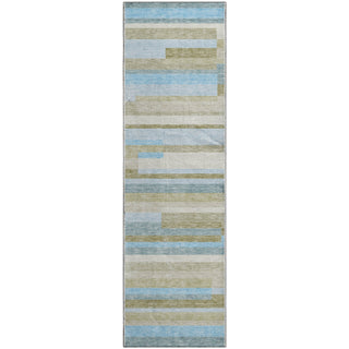 Piper Looms Mayfield Stripes AMF766 Sky Machine Washable Area Rug Runner Main Image