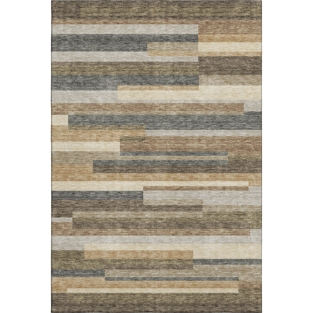 Piper Looms Mayfield Stripes AMF766 Taupe Machine Washable Area Rug main image