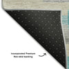 Piper Looms Mayfield Stripes AMF766 Teal Machine Washable Area Rug Backing Image
