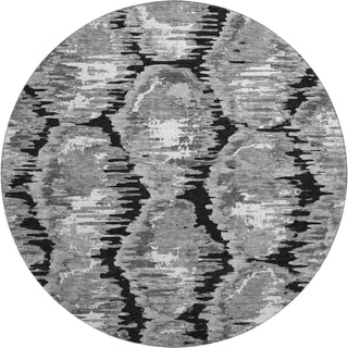 Piper Looms Mayfield Diamond AMF767 Black Machine Washable Area Rug Round Main Image