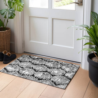 Piper Looms Mayfield Diamond AMF767 Black Machine Washable Area Rug Scatter Lifestyle Image Feature